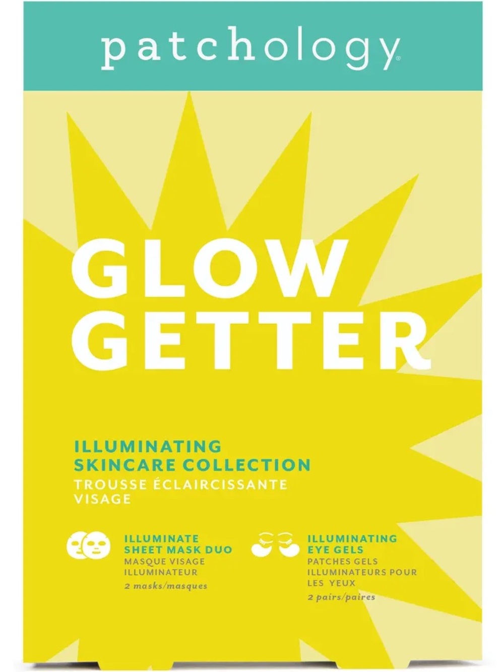 Patchology Glow Getter Illuminating Sheet Mask Duo and Eye Gels Combo NIB